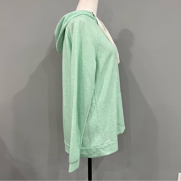 LCW Casual Mint Green Hooded Sweater - Picture 4 of 13